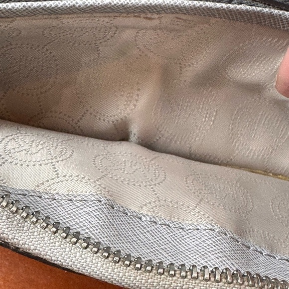 Michael Kors Wallet Jet Set Travel Continental Zip Around/ Pearl Gray - Picture 13 of 13